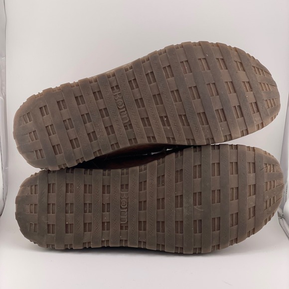 Mens Born Brown Leather Lace Up Ankle Boots Moc Toe Casual Comfortable - Picture 10 of 15